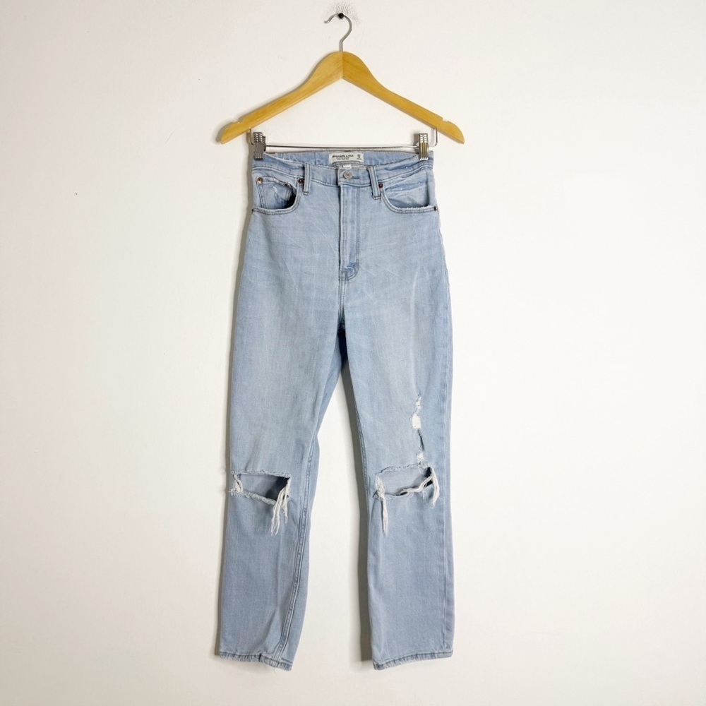 Abercrombie & Fitch Curve Love The Ankle Straight Ultra High Rise Jeans Size 0